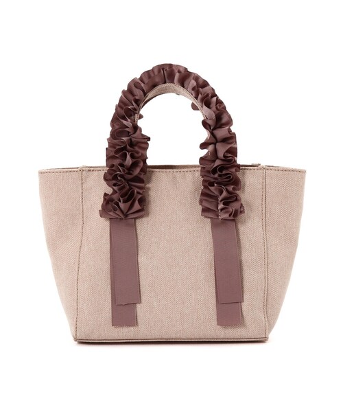 EDIT COLOGNE（エディットコロン）の「フリルリボントートバッグ（ショルダーバッグ・レディース・グレー/ブラウン/ベージュ/ブラック・ﾌﾘ-）」の13枚目の写真