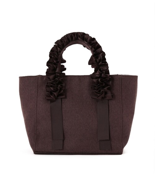 EDIT COLOGNE（エディットコロン）の「フリルリボントートバッグ（ショルダーバッグ・レディース・グレー/ブラウン/ベージュ/ブラック・ﾌﾘ-）」の14枚目の写真