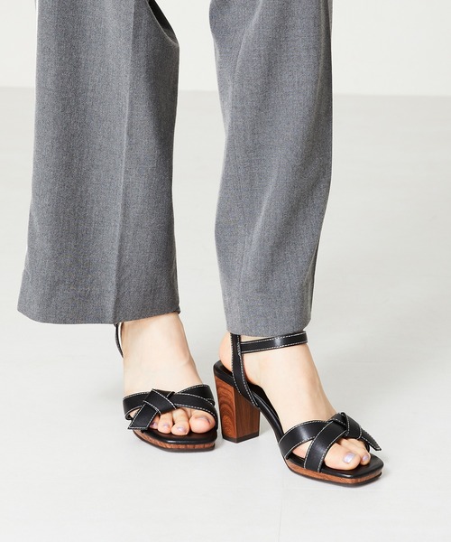 ORiental TRaffic（オリエンタルトラフィック）の「ウッドヒールリボンサンダル/41221（サンダル・レディース・キャメル/ホワイト/ブラック・SS/S/M/L/LL/3L）」の16枚目の写真