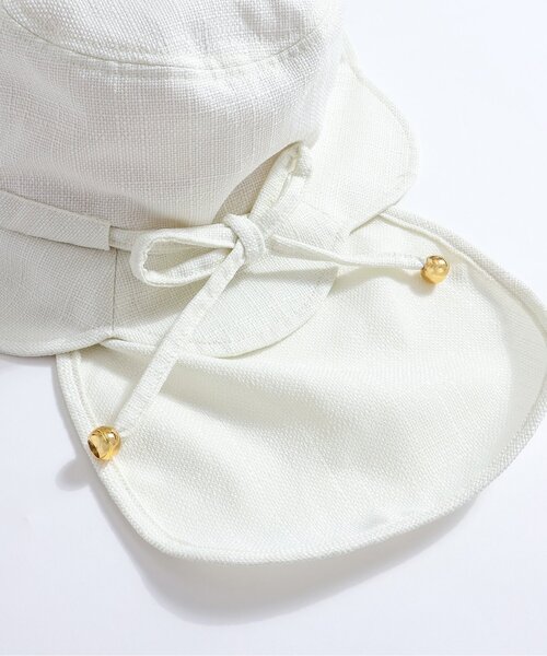 apres les cours(アプレレクール)の「【UVカット】スカラップアウトドアハット(ハット・キッズ・ラベンダー/アイボリー・50/54/58)」の5枚目の写真