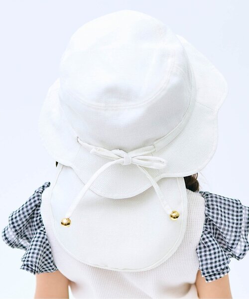 apres les cours(アプレレクール)の「【UVカット】スカラップアウトドアハット(ハット・キッズ・ラベンダー/アイボリー・50/54/58)」の13枚目の写真