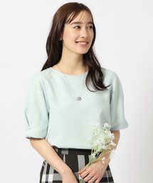 DRESKIP | ◆【洗える/セットアップ可】麻調お袖パール調ボタン付ブラウス(シャツ/ブラウス)