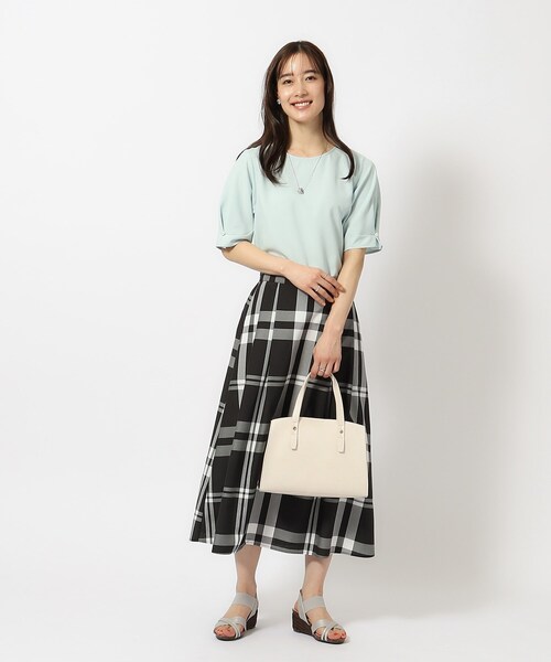 DRESKIP（ドレスキップ）の「◆【洗える/セットアップ可】麻調お袖パール調ボタン付ブラウス（シャツ/ブラウス・レディース・カーキ/ベージュ/ライトブルー/ネイビー・02/03/04）」の13枚目の写真