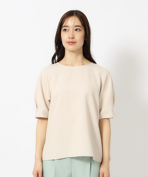 DRESKIP（ドレスキップ）の「◆【洗える/セットアップ可】麻調お袖パール調ボタン付ブラウス（シャツ/ブラウス・レディース・カーキ/ベージュ/ライトブルー/ネイビー・02/03/04）」の21枚目の写真