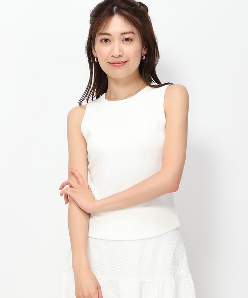 MISCH MASCH(ミッシュマッシュ)の「カップ付きアメスリタンク/MM428202(タンクトップ・レディース・グレー/ブラック/ホワイト・フリ-)」の1枚目の写真