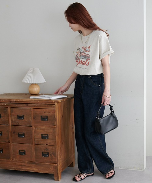 DISCOAT(ディスコート)の「【WEB限定】サマースーベニアプリントTシャツ(Tシャツ/カットソー・レディース・チャコールグレー/オフホワイト/ベージュ・FREE)」の6枚目の写真
