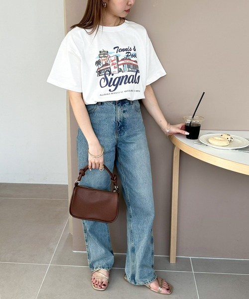 DISCOAT(ディスコート)の「【WEB限定】サマースーベニアプリントTシャツ(Tシャツ/カットソー・レディース・チャコールグレー/オフホワイト/ベージュ・FREE)」の13枚目の写真