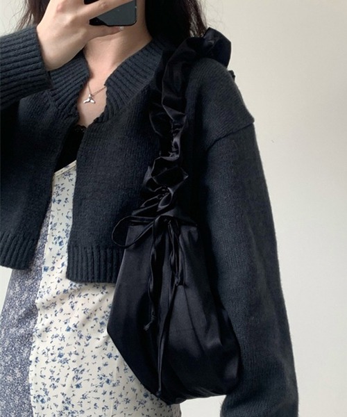 Dita Muaj.(ディータムアージュ)の「フリルショルダーバッグ(ショルダーバッグ・レディース・パープル/ブラック/アイボリー・FREE)」の18枚目の写真