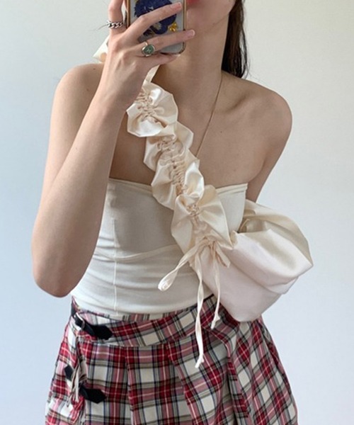 Dita Muaj.(ディータムアージュ)の「フリルショルダーバッグ(ショルダーバッグ・レディース・パープル/ブラック/アイボリー・FREE)」の22枚目の写真