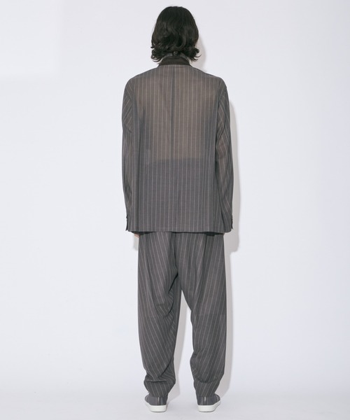 beautiful people（ビューティフルピープル）の「wool silk stripe     shirt jacket（テーラードジャケット・レディース・グレー・38/36）」の8枚目の写真