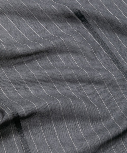 beautiful people（ビューティフルピープル）の「wool silk stripe     shirt jacket（テーラードジャケット・レディース・グレー・38/36）」の14枚目の写真