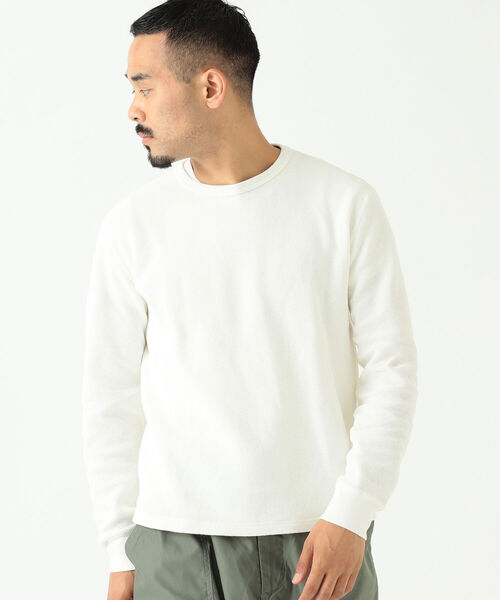 BEAMS PLUS（ビームスプラス）の「REMI RELIEF×BEAMS PLUS / 別注 サーマル L/S Tee（Tシャツ/カットソー・メンズ・オフホワイト/グレー・MEDIUM/X-LARGE/SMALL/LARGE）」の11枚目の写真