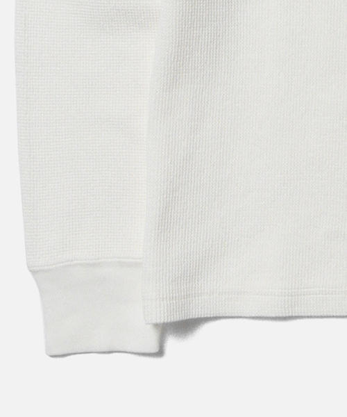 BEAMS PLUS（ビームスプラス）の「REMI RELIEF×BEAMS PLUS / 別注 サーマル L/S Tee（Tシャツ/カットソー・メンズ・オフホワイト/グレー・MEDIUM/X-LARGE/SMALL/LARGE）」の7枚目の写真