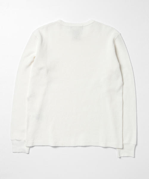 BEAMS PLUS（ビームスプラス）の「REMI RELIEF×BEAMS PLUS / 別注 サーマル L/S Tee（Tシャツ/カットソー・メンズ・オフホワイト/グレー・MEDIUM/X-LARGE/SMALL/LARGE）」の9枚目の写真