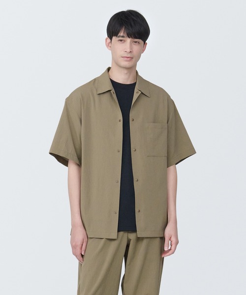 MUJI LABO 風を通す半袖シャツ/ショートパンツ セットアップ L-XL