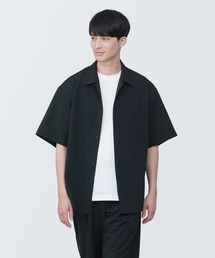紳士 風を通すストレッチ半袖シャツ