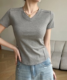 無地Tシャツ レディース Vネック 夏