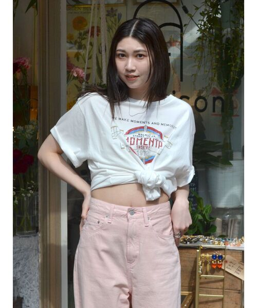 Ungrid（アングリッド）の「ヴィンテージロゴTee（Tシャツ/カットソー・レディース・オフホワイト/チャコールグレー/ブルー・FREE）」の2枚目の写真