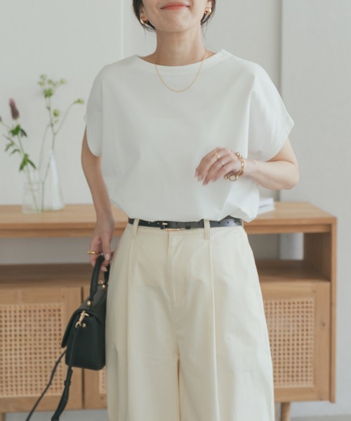 madameh closet コットンボートネックプルオーバー コットンボートネックプルオーバーKN41 madameH CLOSET