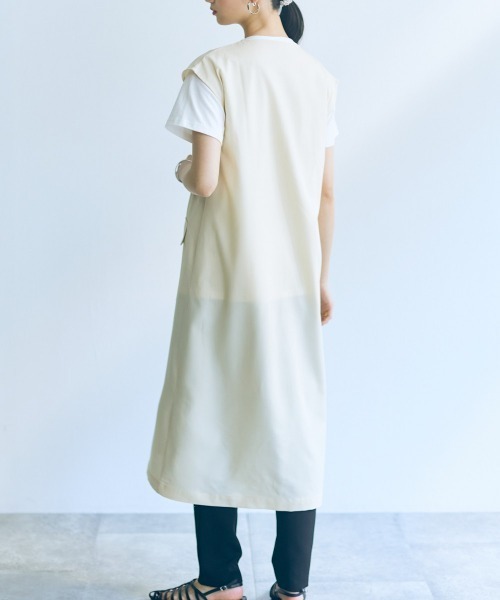 slattgir(スラットジール)の「高身長 ジレワンピース(トールサイズ)Essenave(ワンピース・レディース・ブラック/サンドベージュ・LL/3L/4L/L/5L/M)」の22枚目の写真