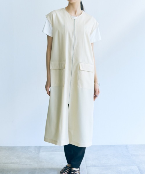slattgir(スラットジール)の「高身長 ジレワンピース(トールサイズ)Essenave(ワンピース・レディース・ブラック/サンドベージュ・LL/3L/4L/L/5L/M)」の20枚目の写真