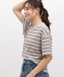 LAKOLE | マルチボーダ半袖TEE / 120972(Tシャツ/カットソー)
