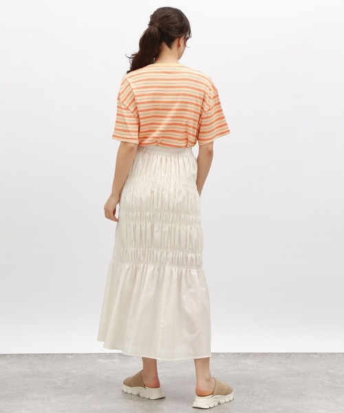 LAKOLE（ラコレ）の「マルチボーダ半袖TEE / 120972（Tシャツ/カットソー・レディース・アイボリー/グレー/オレンジ/グリーン・SMALL/MEDIUM）」の20枚目の写真