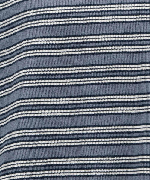 LAKOLE（ラコレ）の「マルチボーダ半袖TEE / 120972（Tシャツ/カットソー・レディース・アイボリー/グレー/オレンジ/グリーン・SMALL/MEDIUM）」の9枚目の写真