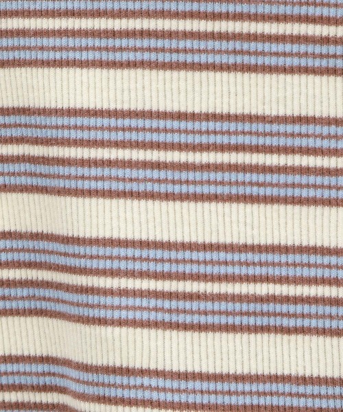 LAKOLE（ラコレ）の「マルチボーダ半袖TEE / 120972（Tシャツ/カットソー・レディース・アイボリー/グレー/オレンジ/グリーン・SMALL/MEDIUM）」の8枚目の写真