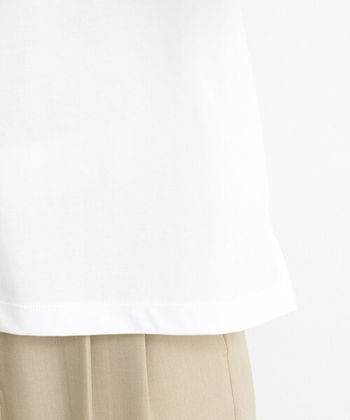 THE SHOP TK （ザ ショップ ティーケー ）の「◆【7.16新色入荷/UV/接触冷感/洗濯OK/毛玉になりにくい】袖シアーTシャツ（Tシャツ/カットソー・レディース・オフホワイト/サックスブルー/ブラック/ダークブラウン・13/12）」の12枚目の写真