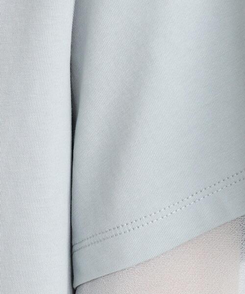 THE SHOP TK （ザ ショップ ティーケー ）の「◆【7.16新色入荷/UV/接触冷感/洗濯OK/毛玉になりにくい】袖シアーTシャツ（Tシャツ/カットソー・レディース・オフホワイト/サックスブルー/ブラック/ダークブラウン・13/12）」の20枚目の写真