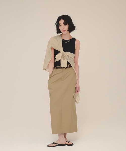 eL（エル）の「【eL】American sleeve TankTop/123540（タンクトップ・レディース・ブラック/オフホワイト/グレイッシュベージュ/ホワイト・FREE）」の16枚目の写真