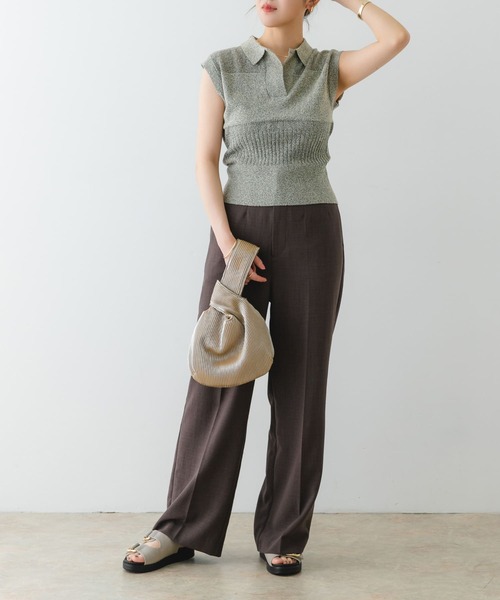 RODE SKO(ロデスコ)の「メタリックプリーツバッグ(ハンドバッグ・レディース・ブラック/ゴールド/ブラウン・ONE)」の12枚目の写真