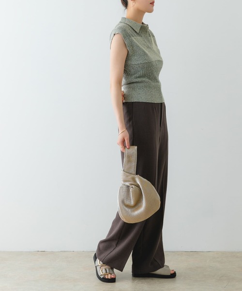 RODE SKO(ロデスコ)の「メタリックプリーツバッグ(ハンドバッグ・レディース・ブラック/ゴールド/ブラウン・ONE)」の14枚目の写真