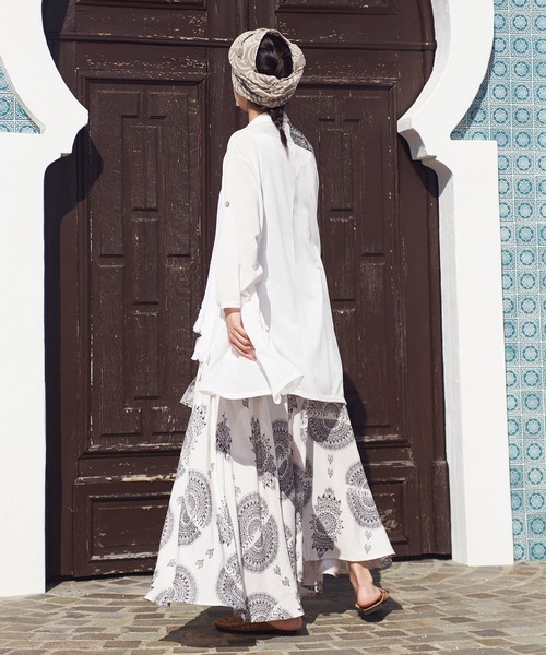 チャイハネ（チャイハネ）の「【チャイハネ】VORRUK ブアロングスカート（スカート・レディース・ブラック/ホワイト/バイオレット/ターコイズブルー・FREE）」の7枚目の写真