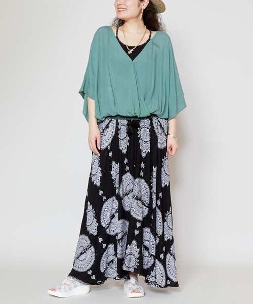 チャイハネ（チャイハネ）の「【チャイハネ】VORRUK ブアロングスカート（スカート・レディース・ブラック/ホワイト/バイオレット/ターコイズブルー・FREE）」の11枚目の写真