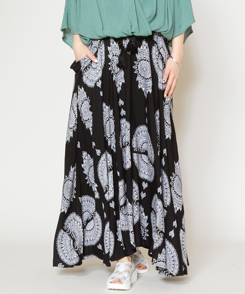 チャイハネ（チャイハネ）の「【チャイハネ】VORRUK ブアロングスカート（スカート・レディース・ブラック/ホワイト/バイオレット/ターコイズブルー・FREE）」の15枚目の写真