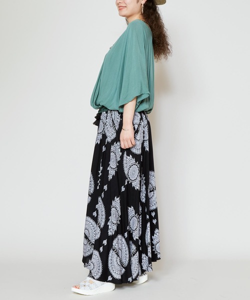 チャイハネ（チャイハネ）の「【チャイハネ】VORRUK ブアロングスカート（スカート・レディース・ブラック/ホワイト/バイオレット/ターコイズブルー・FREE）」の12枚目の写真