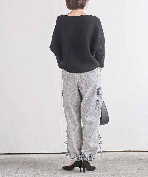 rps(アールピーエス)の「サイドリボンデニムカーゴパンツ(カーゴパンツ・レディース・ブルー系その他/ブラック/ブルー/グレー・フリー)」の17枚目の写真