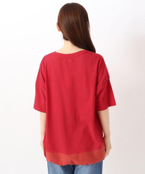 one'sterrace(ワンズテラス)の「モチーフ刺繍プルオーバー(Tシャツ/カットソー・レディース・ライトグレー系8/ネイビー系5/レッド系9・02)」の6枚目の写真