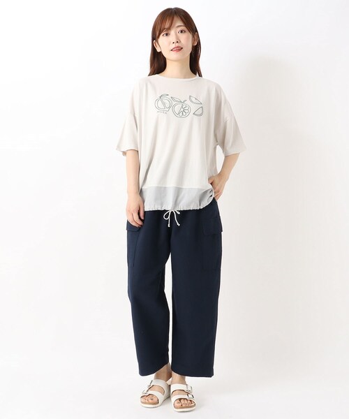 one'sterrace(ワンズテラス)の「モチーフ刺繍プルオーバー(Tシャツ/カットソー・レディース・ライトグレー系8/ネイビー系5/レッド系9・02)」の12枚目の写真