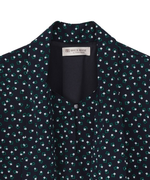 TOKYO SHIRTS（トウキョウシャツ）の「ボウタイ付き 五分袖ブラウス（シャツ/ブラウス・レディース・ネイビー/アイボリー・LL/L/M）」の10枚目の写真