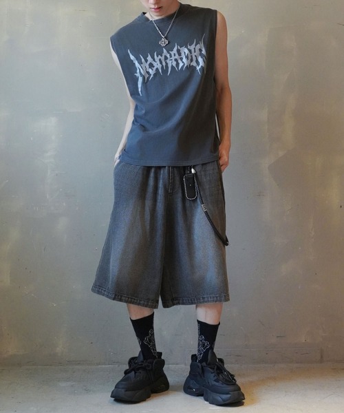 00s ozz croce サスペンダー付 龍プリントブラックデニムハーフパンツ 楽天市場】ozz パンツの通販