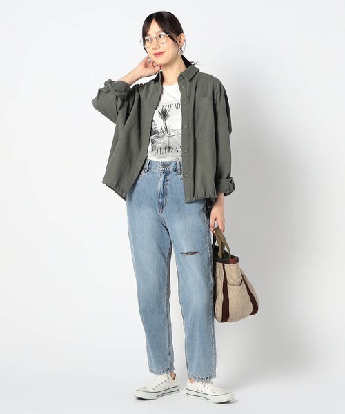 Grand PARK(グランドパーク)の「バックデザイン加工デニム(デニムパンツ・レディース・ブルー/ネイビー・FREE)」の3枚目の写真