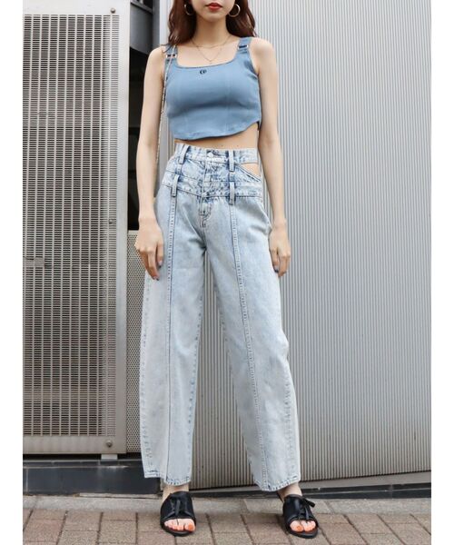 EVRIS（エヴリス）の「ワンポイントイレヘムビスチェ（キャミソール・レディース・グレー/ブルー/ブラック・FREE）」の19枚目の写真