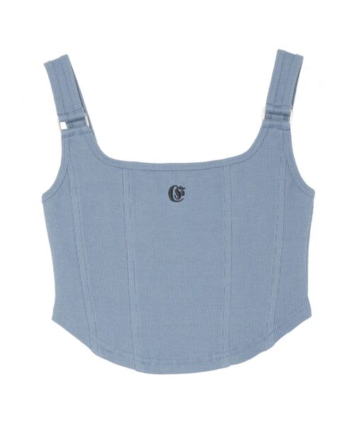 EVRIS（エヴリス）の「ワンポイントイレヘムビスチェ（キャミソール・レディース・グレー/ブルー/ブラック・FREE）」の6枚目の写真