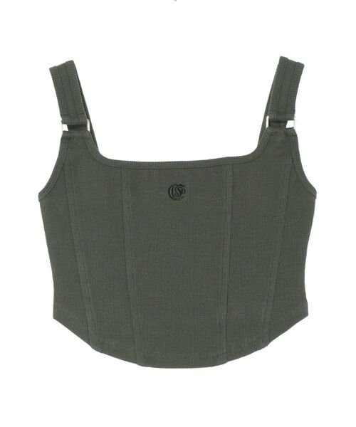 EVRIS（エヴリス）の「ワンポイントイレヘムビスチェ（キャミソール・レディース・グレー/ブルー/ブラック・FREE）」の5枚目の写真