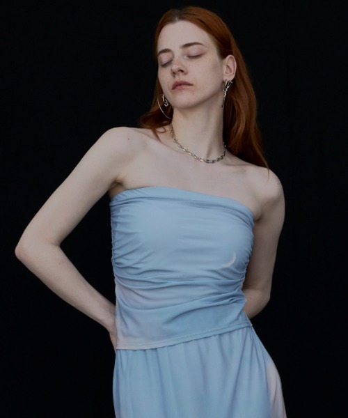 ジョゼムーン ベアトップ SHEER MONOGRAM BARE TOP/シアーモノグラムベアトップ（チューブ
