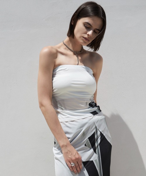 【セール】PRINTED BARE TOP/プリンテッドベアトップ（チューブトップ）｜JOSE MOON（ジョゼムーン）
