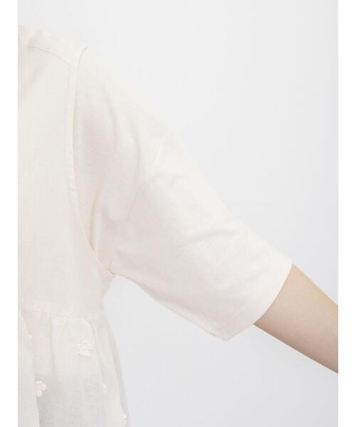 Samansa Mos2（サマンサ モスモス）の「刺繍リボンベスト（ベスト・レディース・チャコールグレー/キナリ/オフホワイト・F）」の15枚目の写真